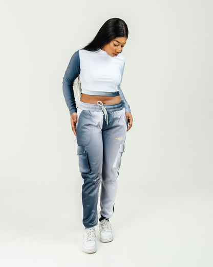 RK23 GREY FADED Crop Top